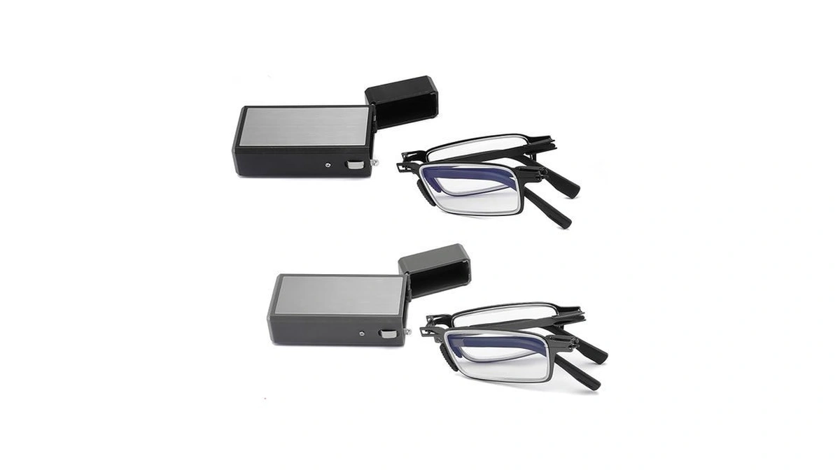 Veqinika Folding Reading Glasses With Case – Lightweight Blue Light