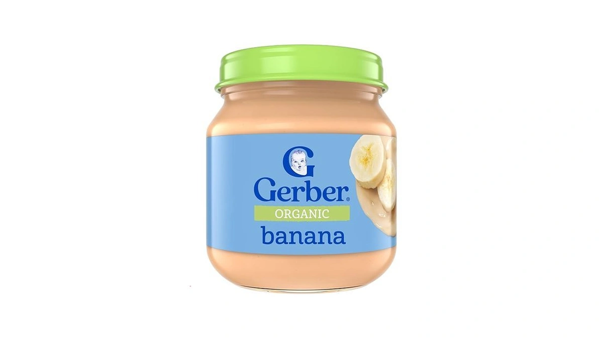 Gerber Stage 1, Organic Banana Jar, Baby Food, Fruit Puree,