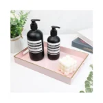 Spsyrine Pink Bathroom Vanity Tray With Handles For Dresser Tops,
