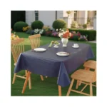 Runqiju Rectangle Table Cloth, Waterproof Vinyl Tablecloth With Flannel Backing,