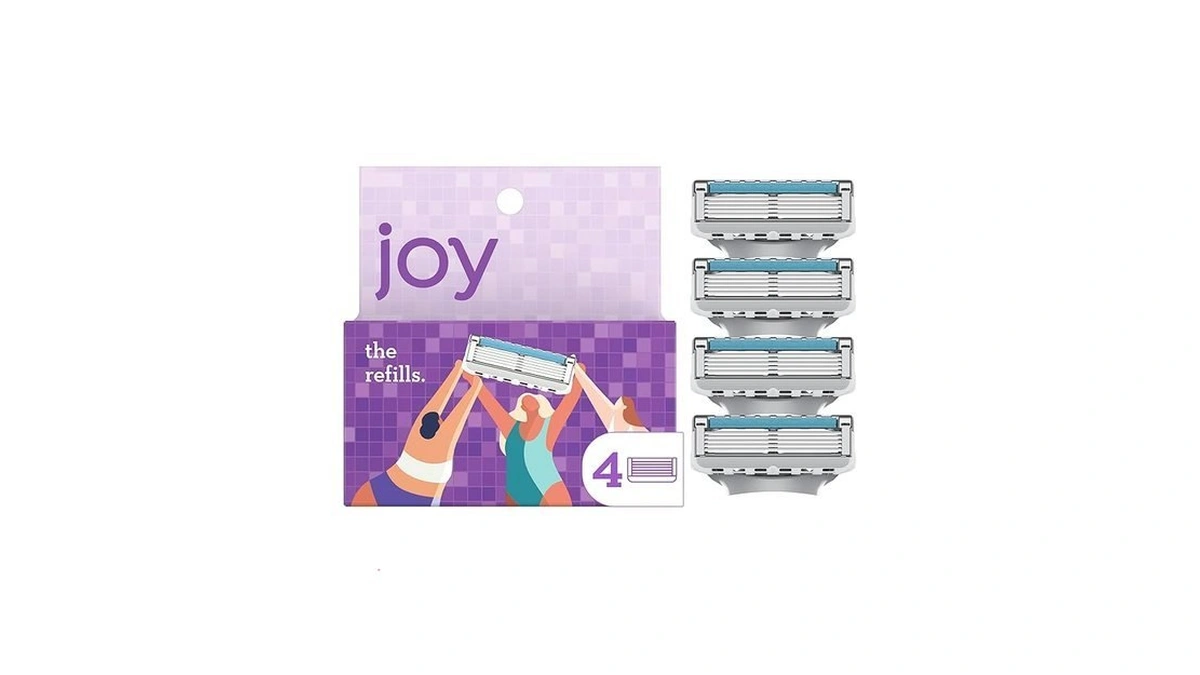 Joy Razor Blade Cartridge Refill For Women, 4 Blade Refills