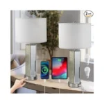 Velxee Touch Control Table Lamps Set Of 2, Modern Silver