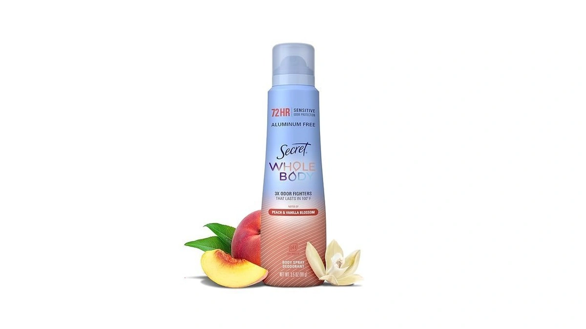 Secret Aluminum Free Whole Body Deodorant Spray For Women, 72hr