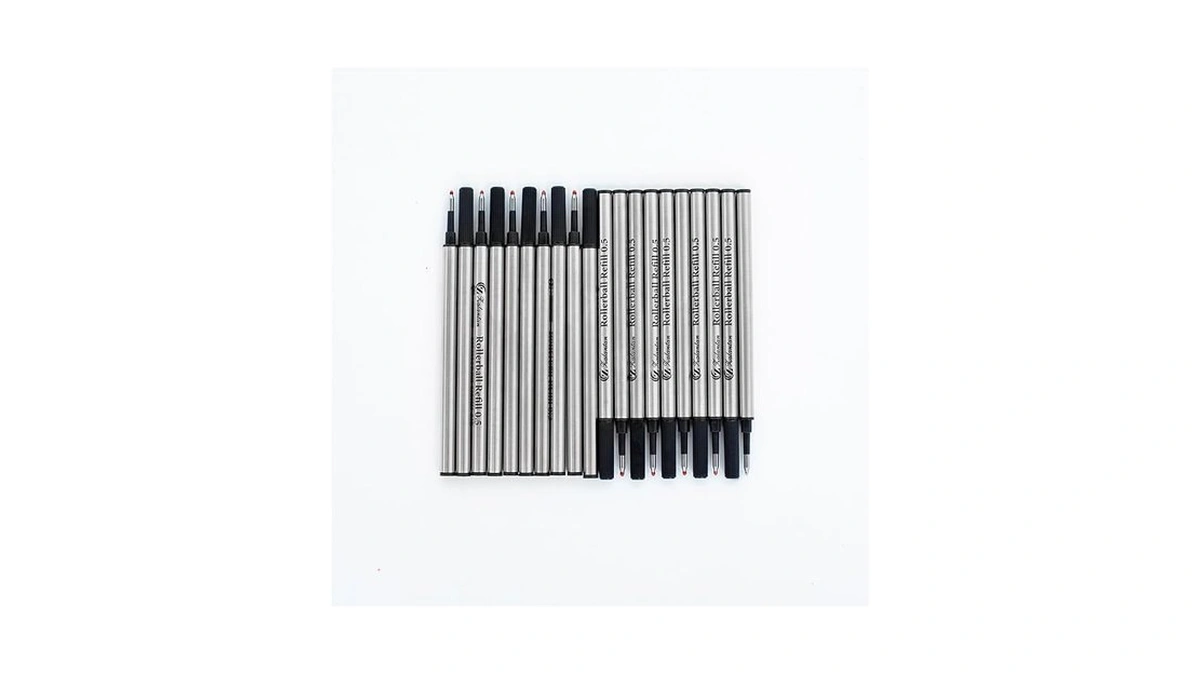 Zalantan Black Rollerball Pen Refills 20pcs Replaceable Ballpoint Pen Refills