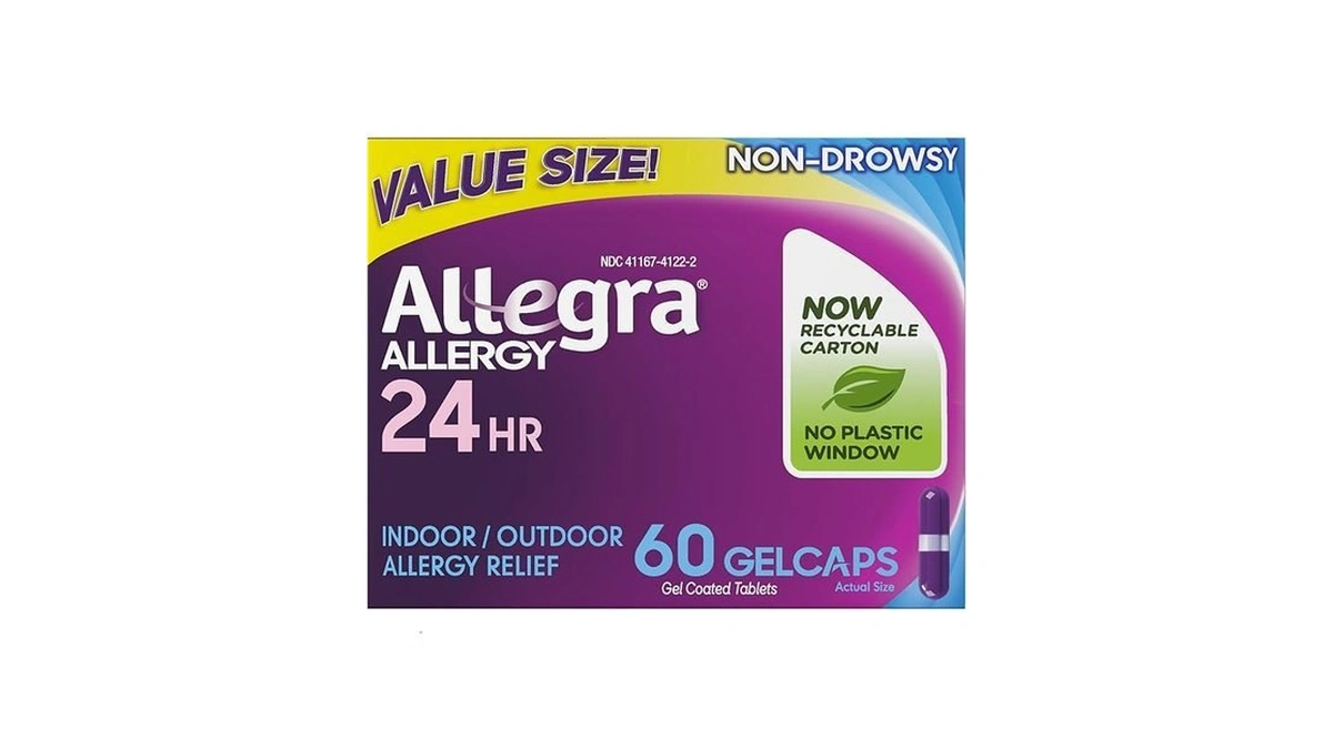 Allegra Adult 24-hour Allergy Relief Gelcaps, Non-drowsy Indoor And Outdoor