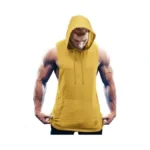 Coofandy Tank Top For Men Yellow Sleeveless Hoodie Men Men's
