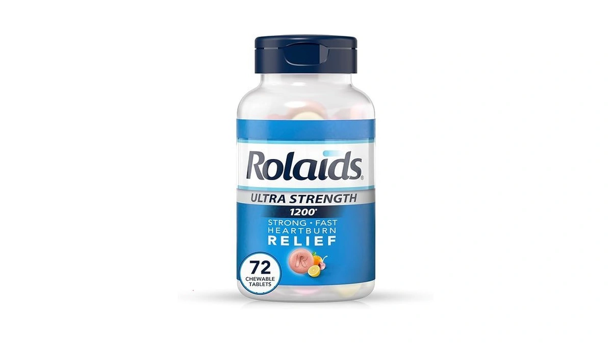 Rolaids Ultra Strength Antacid Chewable Tablets, Assorted Fruit, 72-count