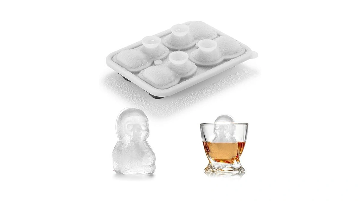 Acookee Sloth Ice Cube Tray Fun Shapes, Odd Novelty Cute