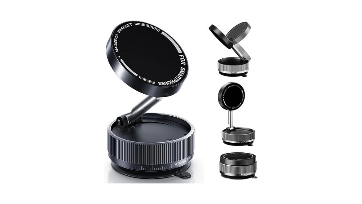 Veczom Magnetic Phone Holder, Upgraded 360° Adjustable Vacuum Suction Cup