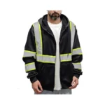 Wuple Hi Vis Safety Hoodie Class 3 High Visibility Sweatshirt