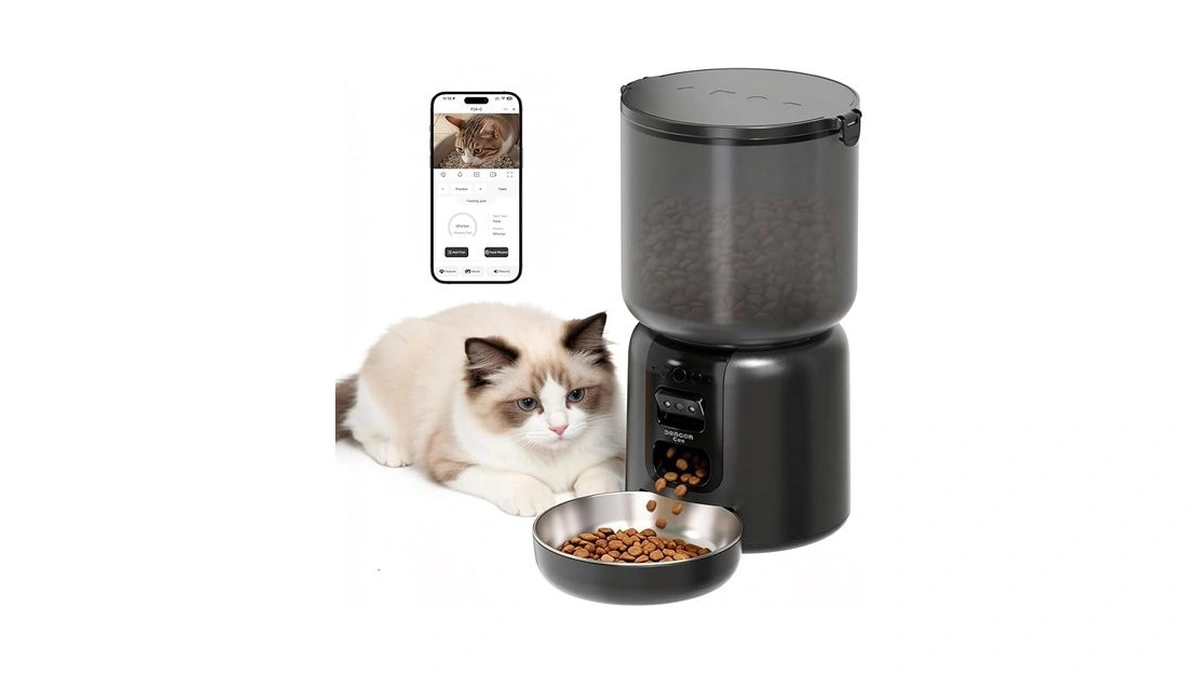 Dragoncee Automatic Cat Feeder With Camera – 5g Wifi Timed