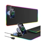 Tarkari Rgb Gaming Mouse Pad Wireless Charging Desk Mat With