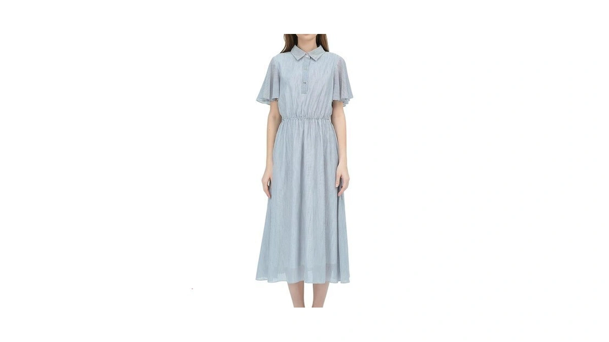 Sixdo Woven Flared Dress For Women, Long Maxi Dress, Womens
