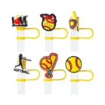6pcs Softball Straw Cover Cap For Stanley Cup Accessories, 10mm