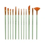 12-pack Artist Paint Brush Set – Nylon Hair Brushes For