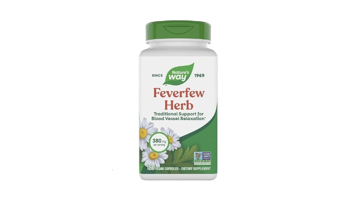 Nature's Way Feverfew Herb, Traditional Support For Blood Vessel Relaxation*,