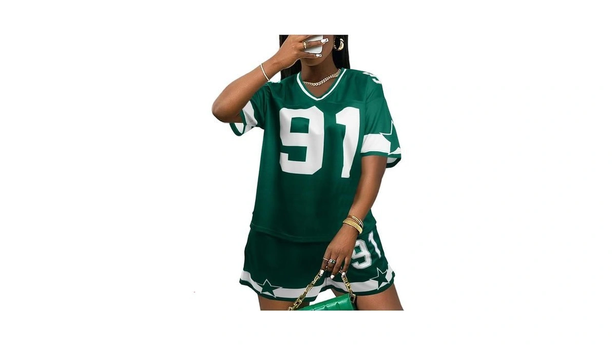 Kimsoong Jersey Shirts For Women Shorts 2 Piece Sets Going