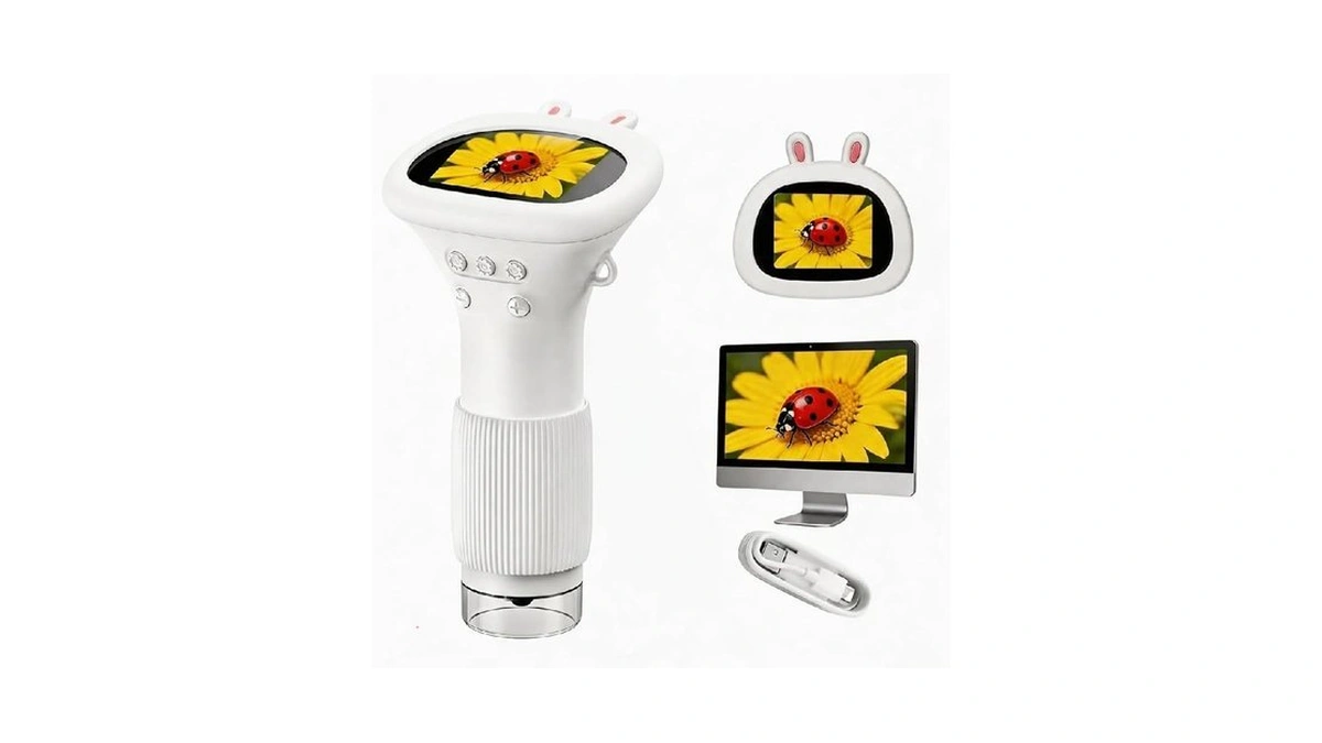 Kids Microscope With 50x-1000x Zoom, Lightweight Educational Toys Microscope For