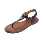 Stratuxx Kaze Women's Wide Strap Flat Thongs Sandals Adjustable Buckle