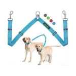 Brilliant Paw Double Dog Leash, Adjustable Length, Tangle Free, Reflective
