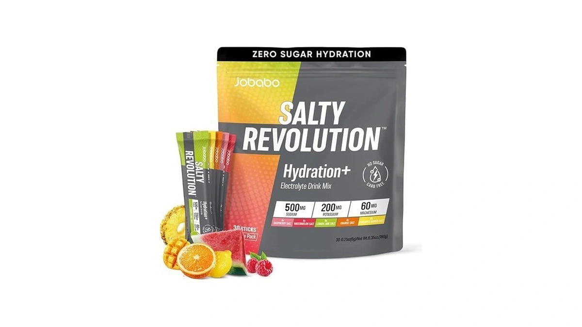 Jobabo Salty Revolution Electrolytes Powder Packets | Keto, Energy &