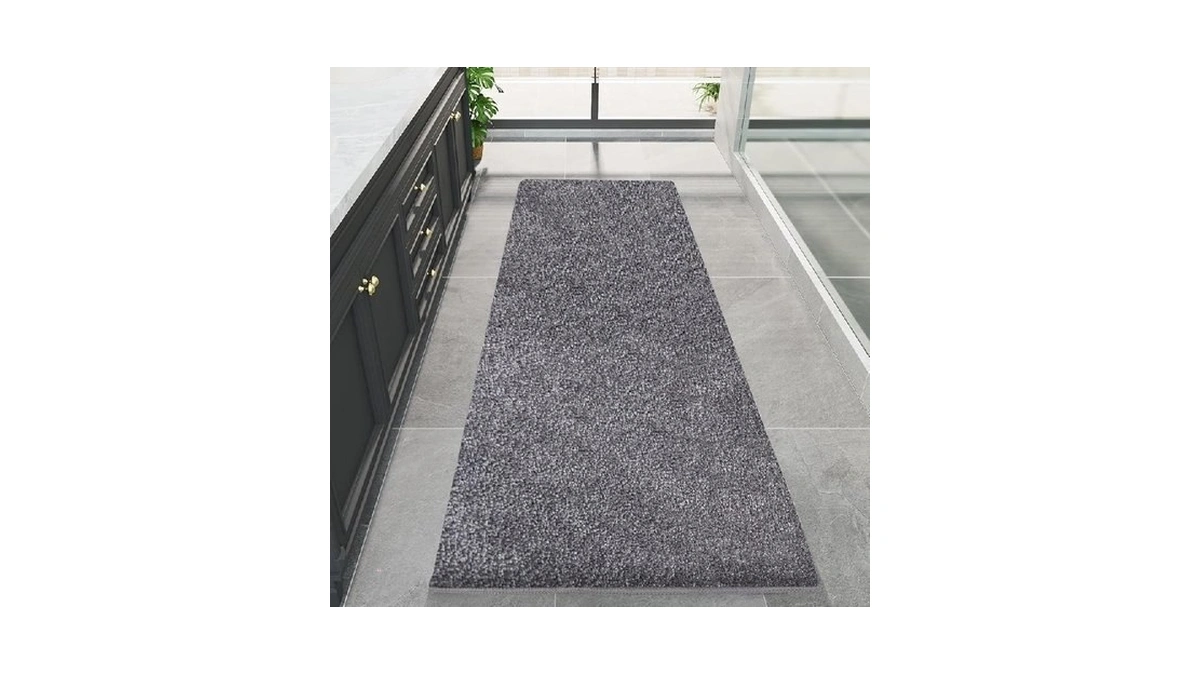 Dark Gray Bathroom Rugs Runner Extra Long 59.1"x23.6"large Bath Mat