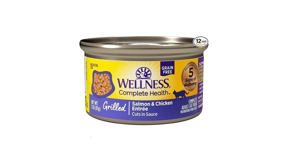 Wellness Complete Health Grilled Adult Canned Wet Cat Food, Natural,