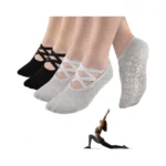 Cooplus 4 Pairs Yoga Socks For Women Non Slip Grips