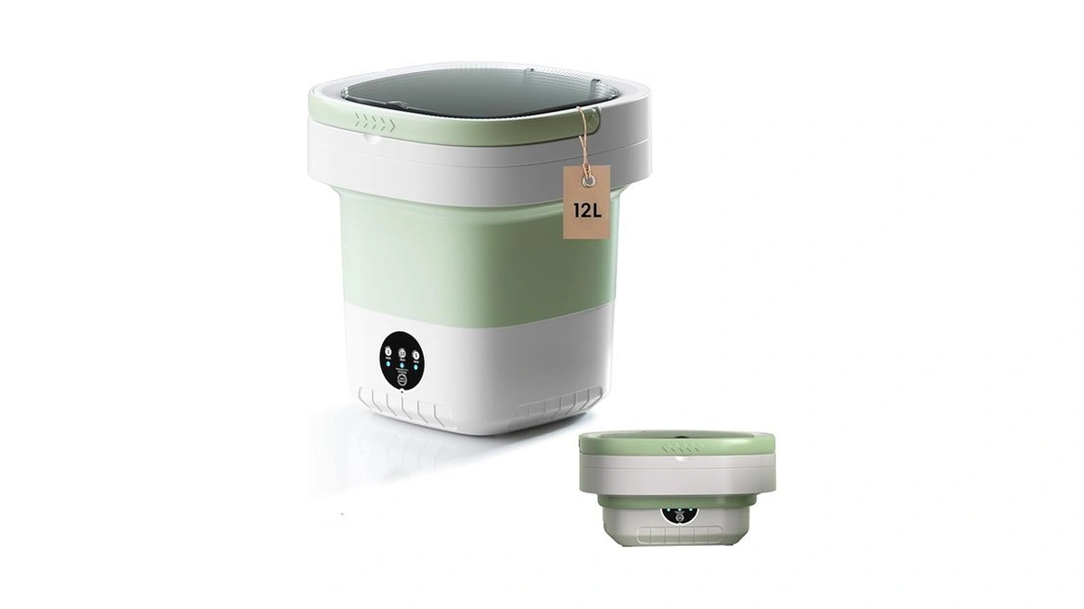 Zzr Seven Portable Washing Machine, 12l Foldable Washer And Dryer