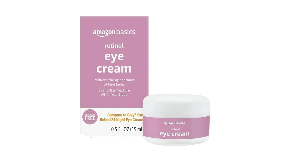 Amazon Basics Retinol Under Eye Cream, Fragrance Free, Reduces Fine