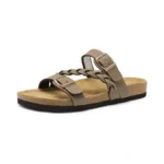 Dream Pairs Women's Slides Soft Cork Footbed Sandals Comfortable Walking