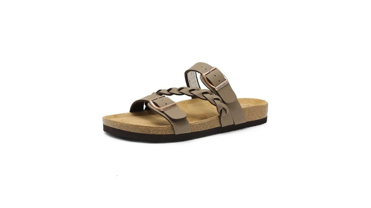 Dream Pairs Women's Slides Soft Cork Footbed Sandals Comfortable Walking