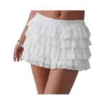 Bisual Ruffle Bloomers Shorts Lace Mini Skirt With Shorts High