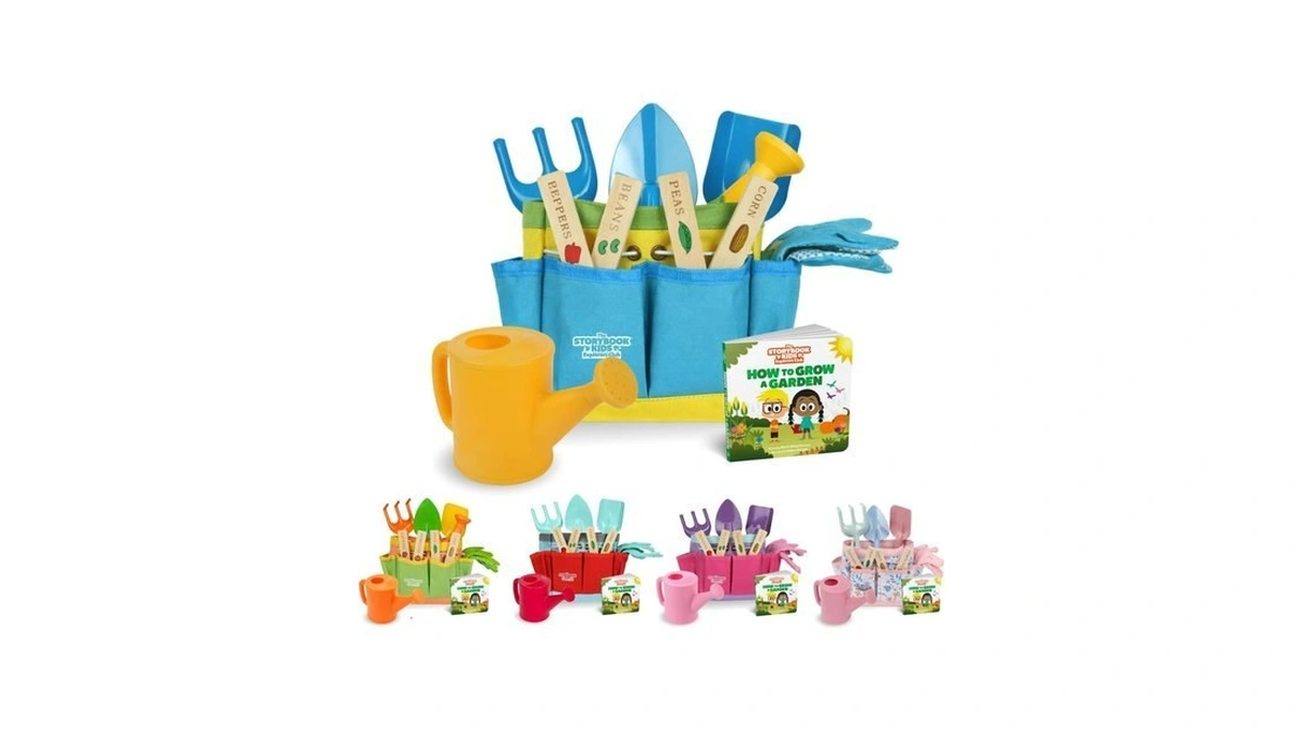 Kids Gardening Set – Toddler Gardening Kit Includes Watering Can