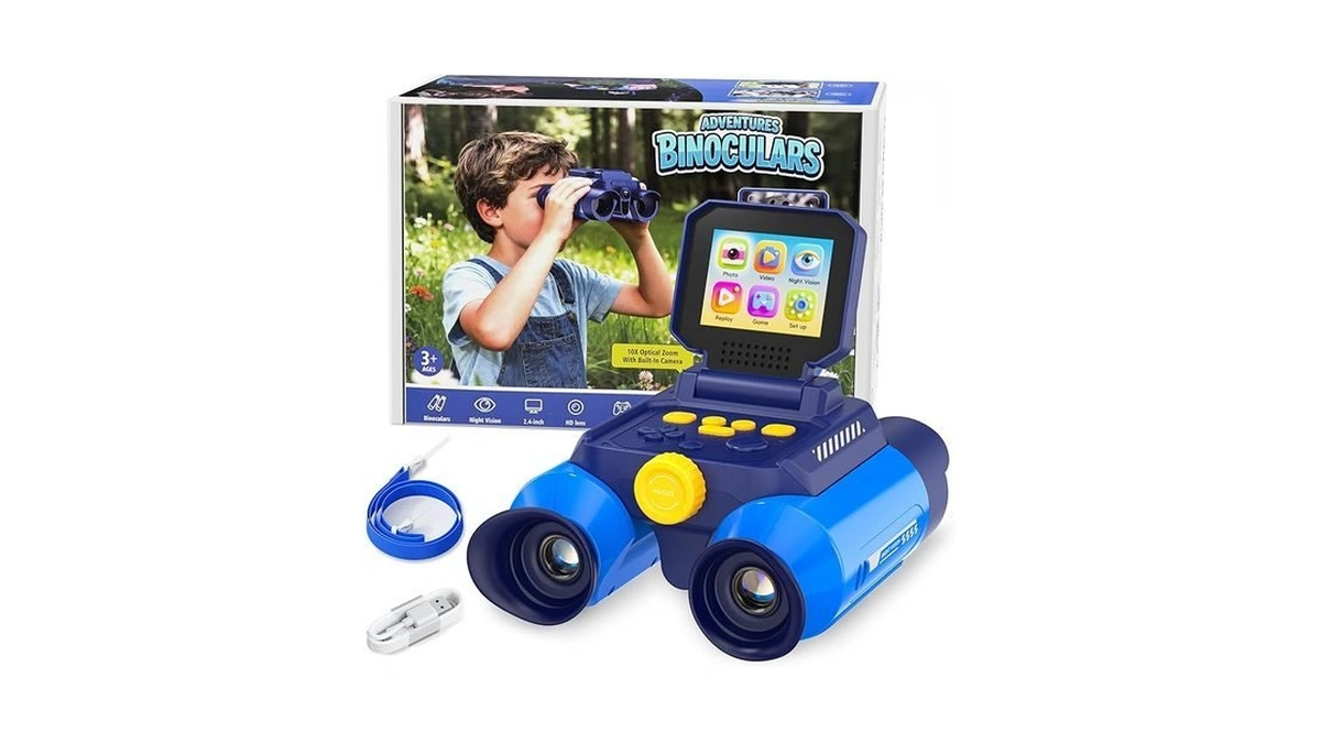 Oaeblle Kids Binoculars With Night Vision Camera, 10x Zoom Digital
