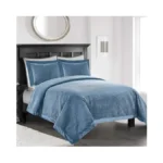 Simple&opulence Velvet Lavish Design With Brushed Microfiber 3pcs Bedspreads Luxury