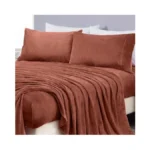 Chezmoi Collection Extra Soft Fleece Sheet Set Queen, Microplush Non-pilling