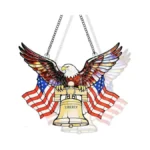 Suncket 7.8 Inch Stained Glass Window Hanging American Bald Eagle