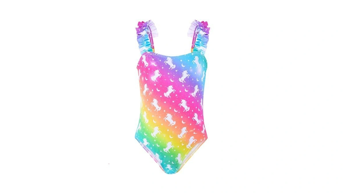 Girls One Piece Swimsuits Ruffle Mermaid Toddler Bathing Suit Cute