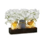 Nagobi Mason Jar Centerpiece Table Decor For Dining Room Farmhouse