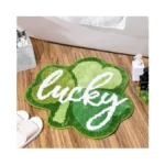 St. Patrick's Day Shamrock Bathroom Rug Non-slip Bath Mat Lucky
