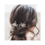 Sweetv Hair Pins For Brides, Handmade Beaded Wedding Hair Pieces