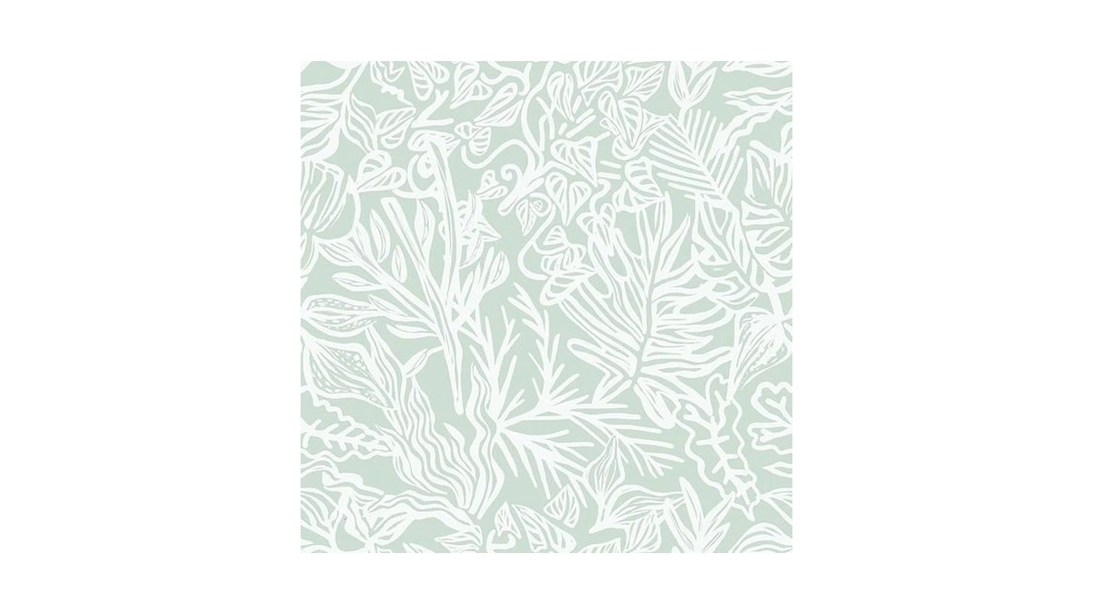 Fiula Boho Peel And Stick Wallpaper Green/white Leaf Contact Paper