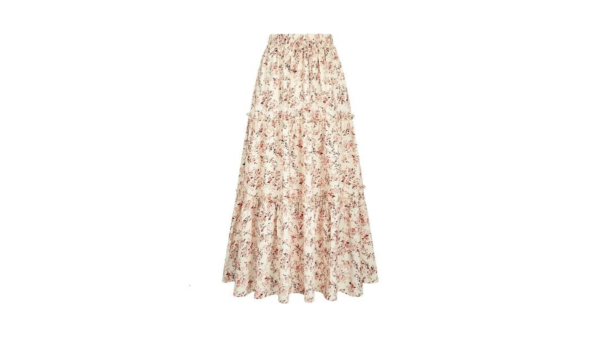 Arolina Long Skirts For Women Casual Ruffle Tiered Maxi Skirts