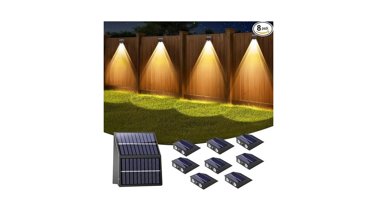 Artcool Solar Fence Lights Outdoor With Dual Panels – Fence