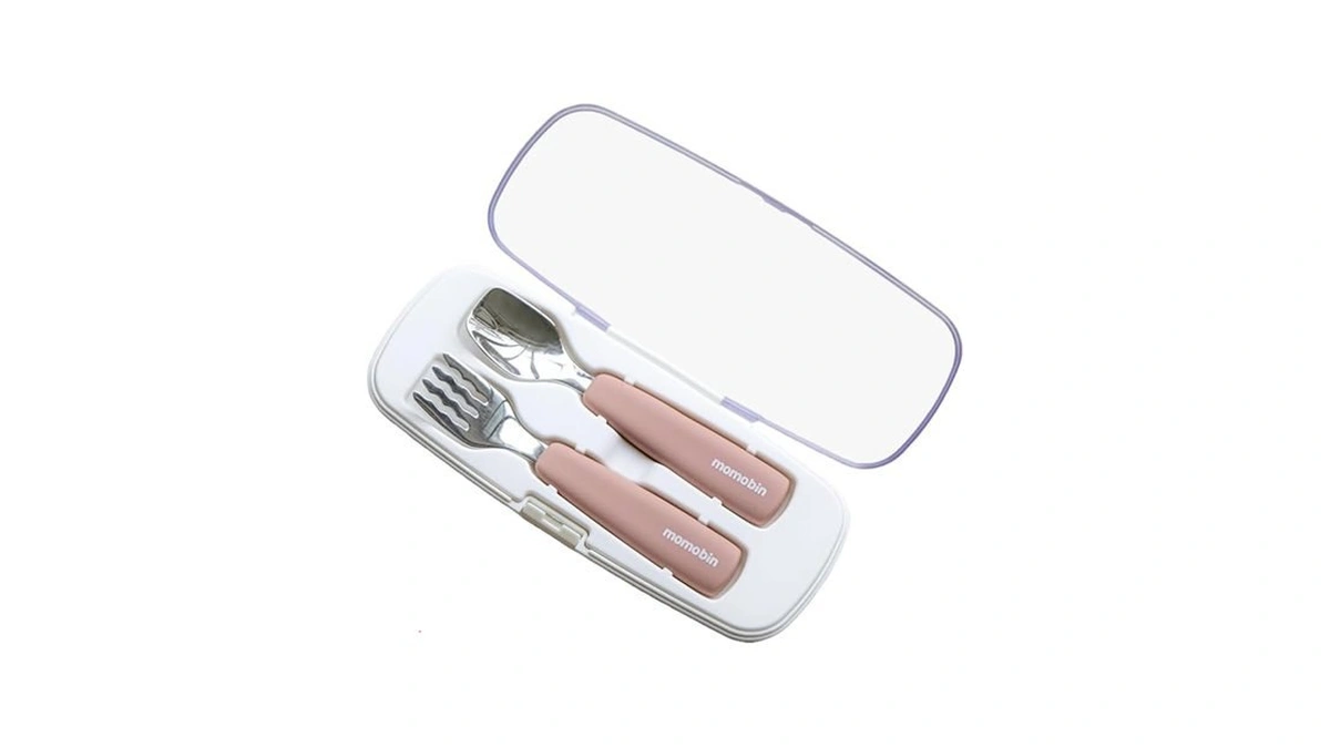 Aguard Momobin Toddler Utensils - Stainless Steel Fork & Spoon