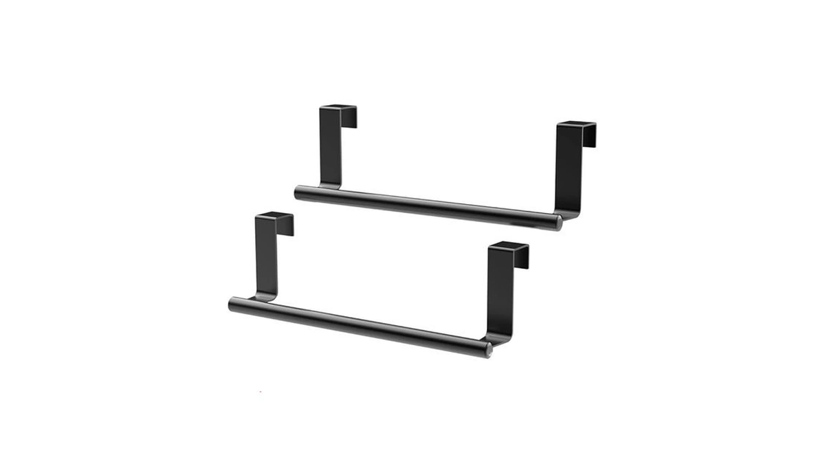 9" Over The Cabinet Towel Bar Holders, Handing Towel And