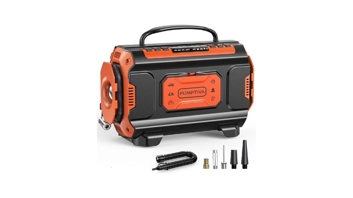 Tire Inflator Portable Air Compressor, 12v Dc 110v Ac Car