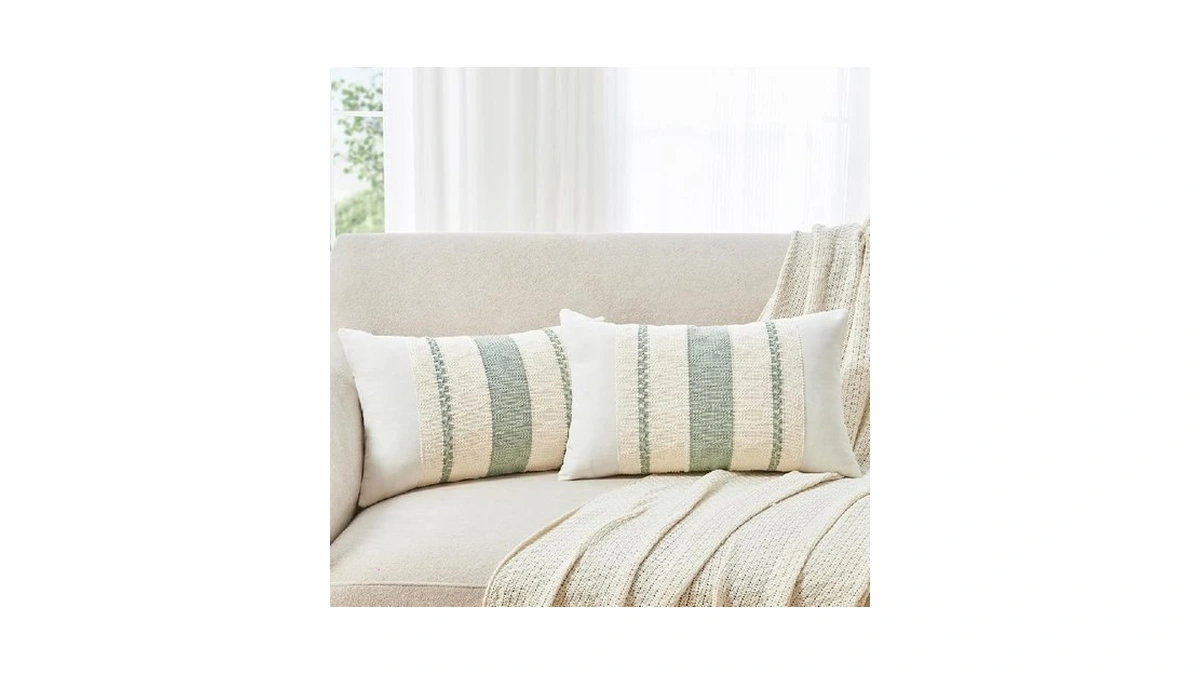 Grineed Throw Pillow Covers Set Of 2 12x20 Inch Boho
