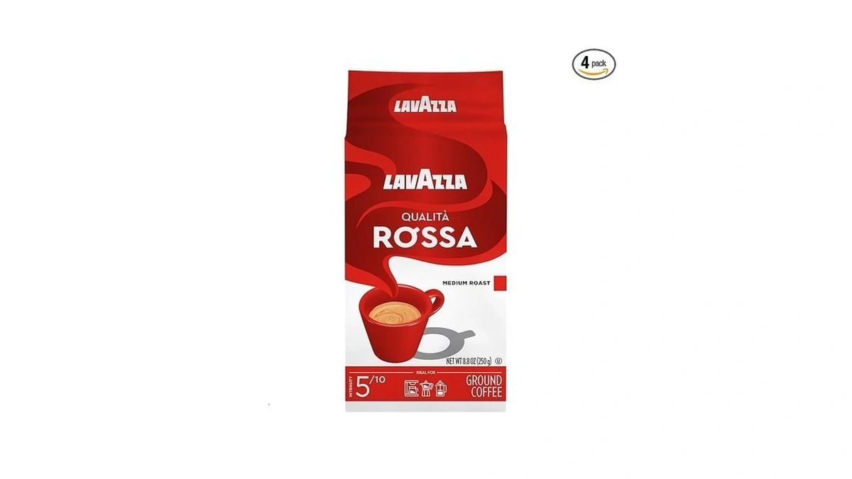 Lavazza Qualità Rossa Ground Coffee, Medium Roast, Arabica And Robusta